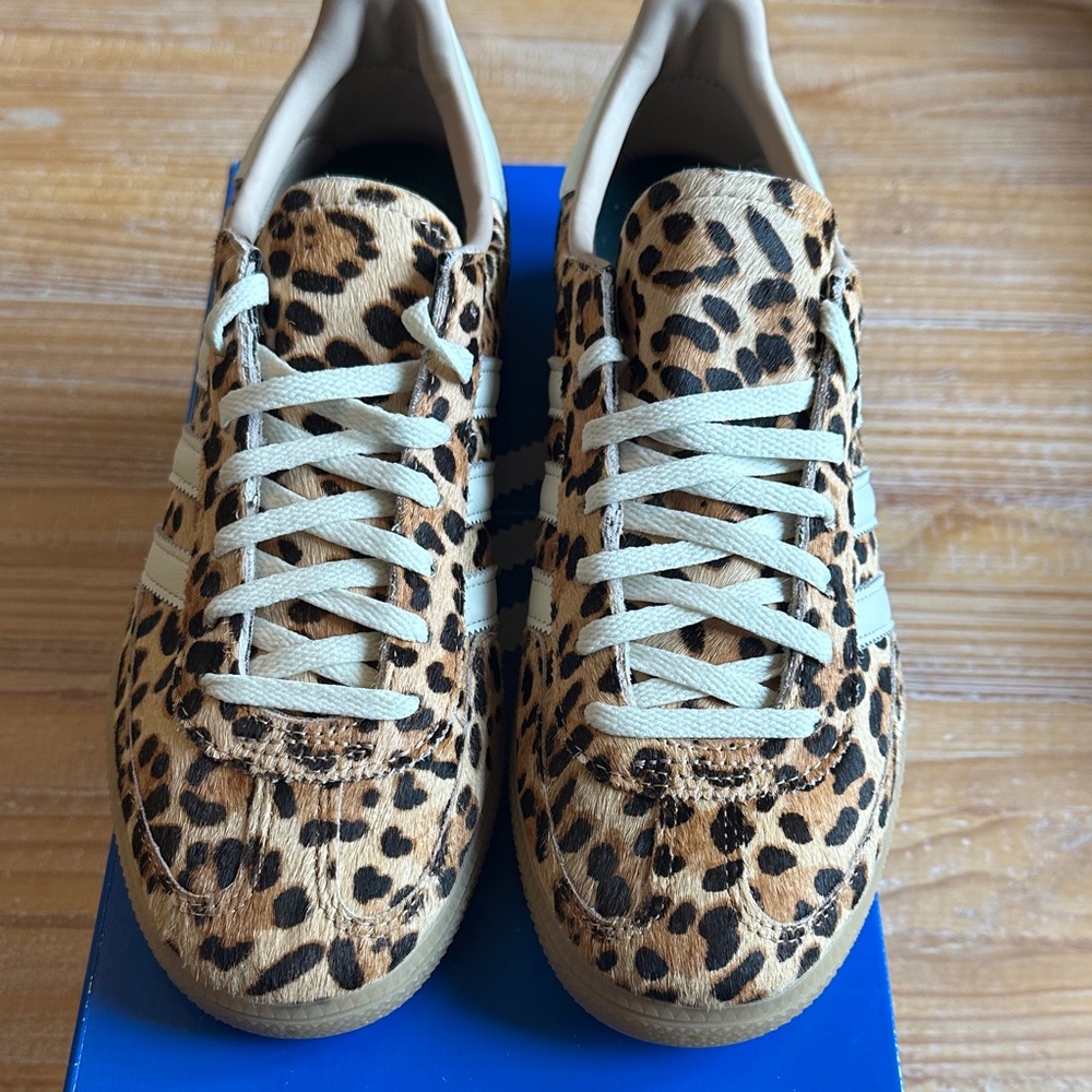 Adidas OG Handball Spezial leopard Print Sneakers Cream lace KI6678 Women’s 8